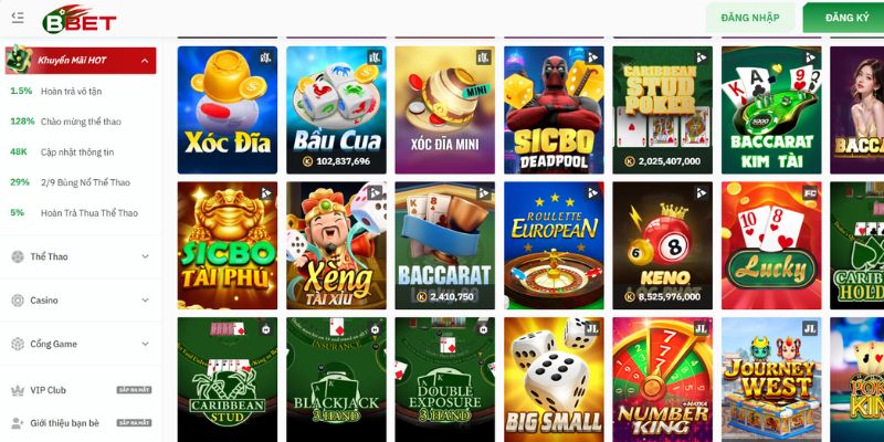 BBET Bùng Nổ 2025 - Hơn 2 Triệu Thành Viên Tham Gia Mỗi Ngày 3 Khám phá loạt sảnh game nổi bật tại BBET