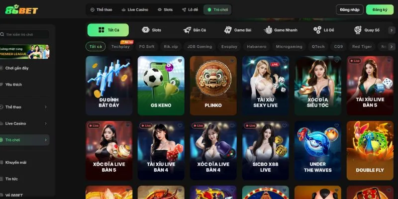 Thế giới game phong phú tại 86BET